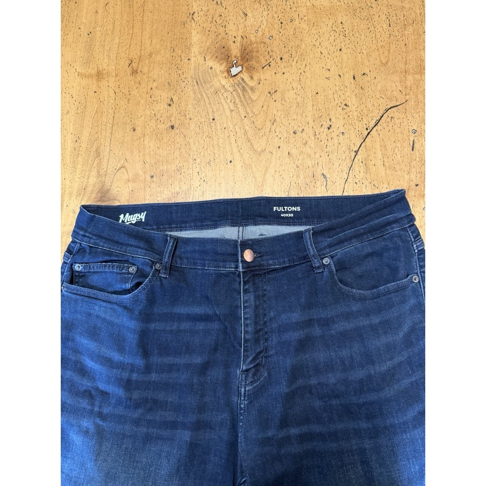 Mugsy Fultons Blue Stretch Denim Straight Leg Jeans 40x30
